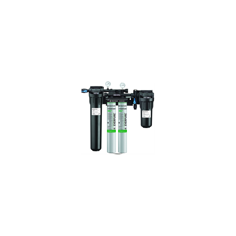Sistema de filtración de alto flujo Everpure CSR Twin-MC2 con prefiltro - .5 micras y 3.34 GPM - EV9330-42